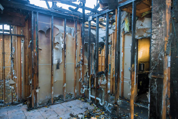 Professional Emergency Fire Cleanup technician working in Aston, PA